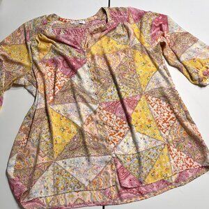 NWT Rose & Olive Women Abstract Dress Shirt - Size 1X
